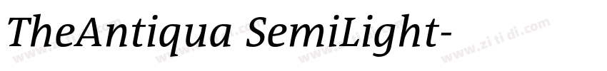 TheAntiqua SemiLight字体转换